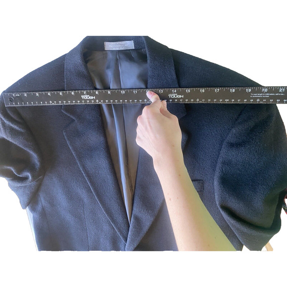 Blazer Mens Size 42L 100% Pure Camel Hair Black Today's Man Sports Coat 2 Button - Picture 7 of 15